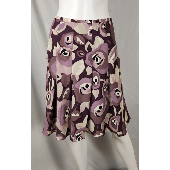 Ann Taylor Loft Dresses & Skirts - Ann Taylor Loft Floral Pleated Swing Skirt Preppy Size 6